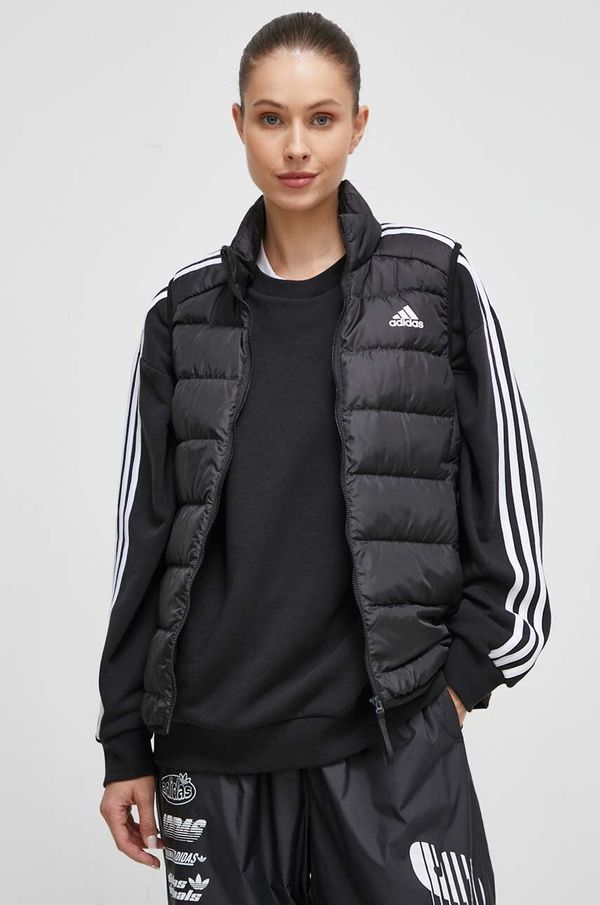 adidas Pernati prsluk adidas za žene, boja: crna, za prijelazno razdoblje
