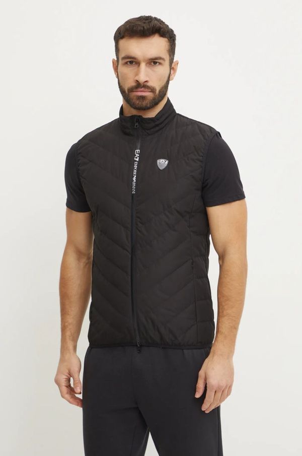 EA7 Emporio Armani Pernati prsluk EA7 Emporio Armani za muškarce, boja: crna, za prijelazno razdoblje, PNE1Z.8NPQ02
