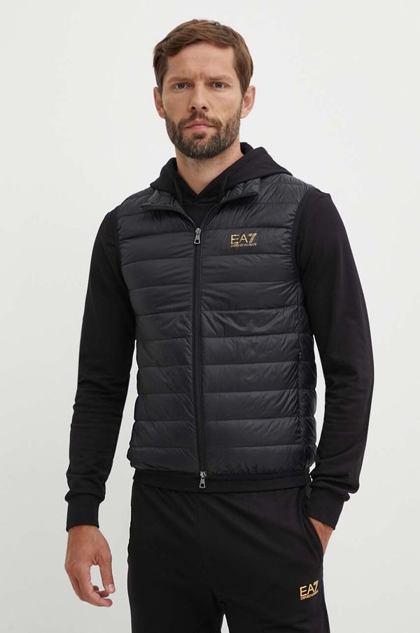 EA7 Emporio Armani Pernati prsluk EA7 Emporio Armani za muškarce, boja: crna, za prijelazno razdoblje, PNGPZ.8NPQ06