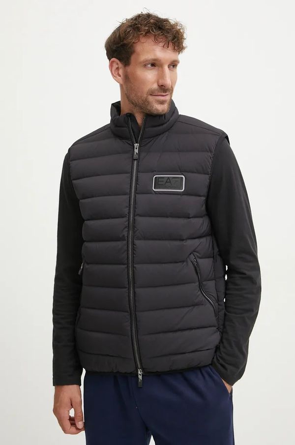 EA7 Emporio Armani Pernati prsluk EA7 Emporio Armani za muškarce, boja: crna, za prijelazno razdoblje, PNHAZ.6DPQ02
