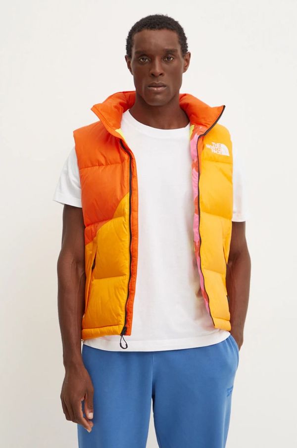 The North Face Pernati prsluk The North Face TNF x Yinka Ilori boja: narančasta, za zimu, NF0A89GE0IH1