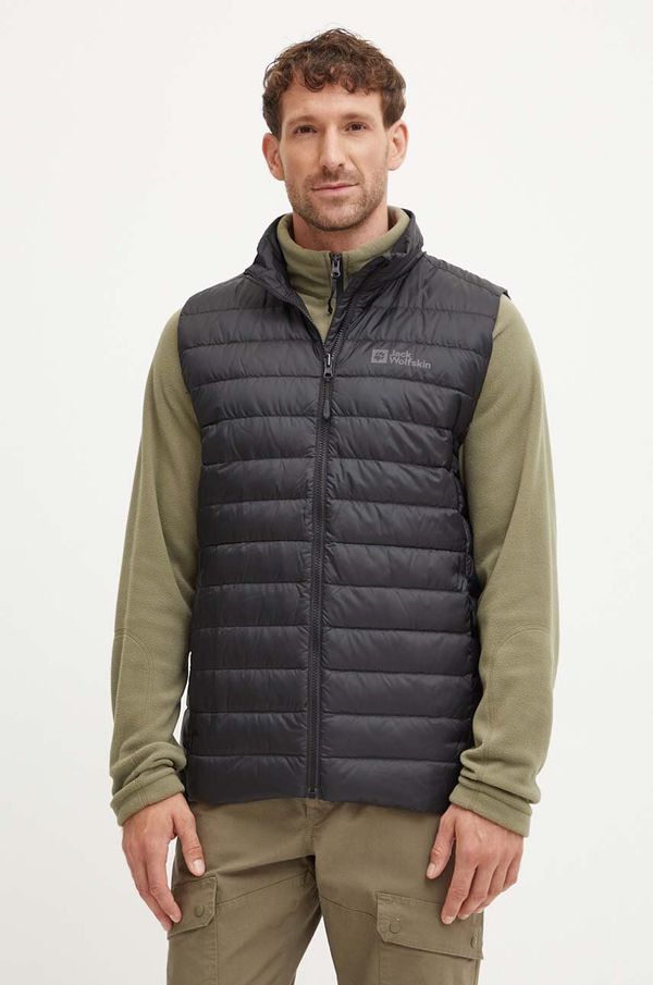 Jack Wolfskin Pernati prsluk za trening Jack Wolfskin Pilvi boja: crna, za prijelazno razdoblje, 1207711