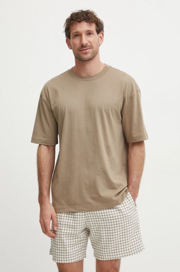 Hollister Co. Pidžama Hollister Co. za muškarce, boja: bež, s uzorkom, KI313-4012