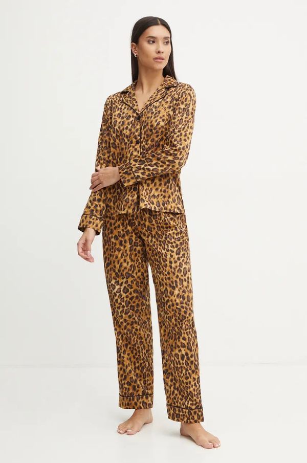 Lauren Ralph Lauren Pidžama Lauren Ralph Lauren za žene, boja: smeđa, ILN92377F