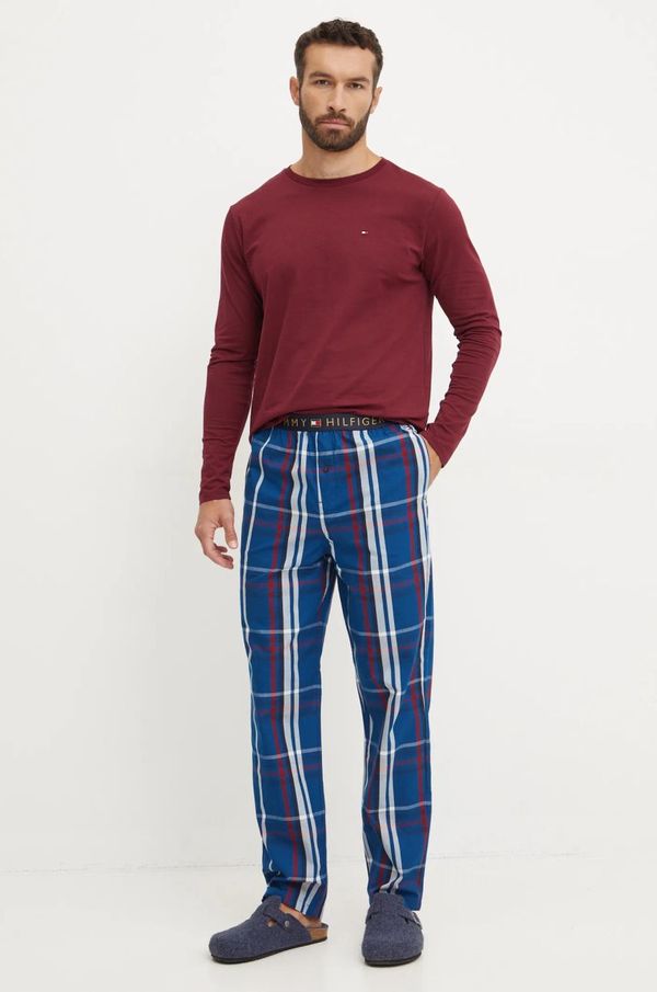 Tommy Hilfiger Pidžama Tommy Hilfiger za muškarce, boja: bordo, s uzorkom, UM0UM03423