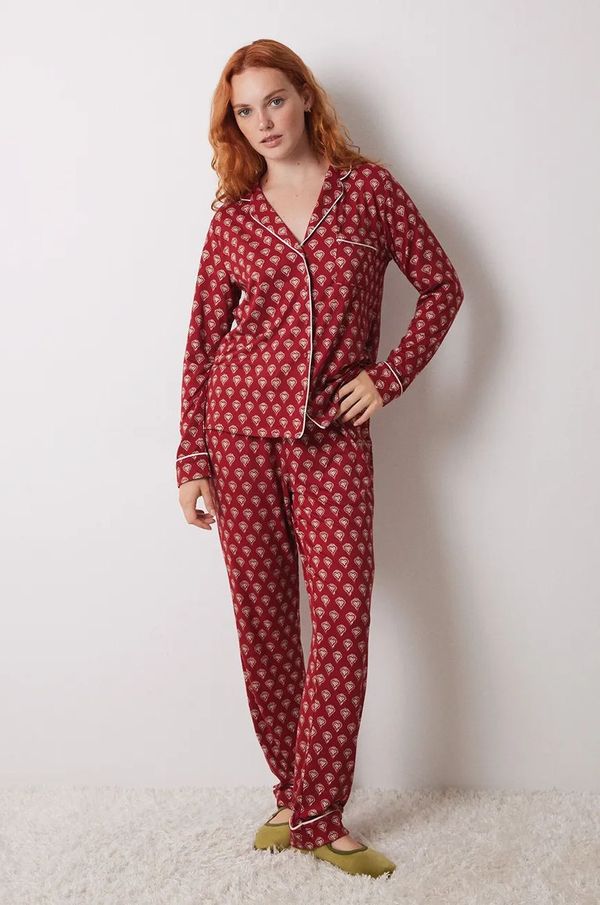 women'secret Pidžama women'secret LOVE ACTUALLY GENERIC PJ za žene, boja: crvena, 4758230