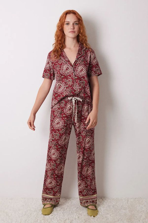 women'secret Pidžama women'secret MIX AND MATCH LOVE ACTUALLY za žene, boja: crvena, 4858814