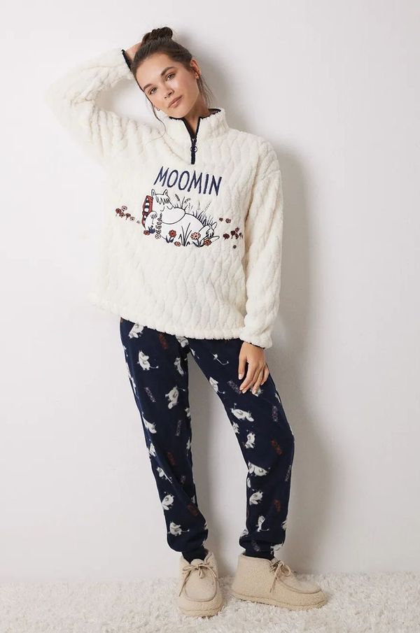 women'secret Pidžama women'secret MOOMIN za žene, boja: bež, 3138631