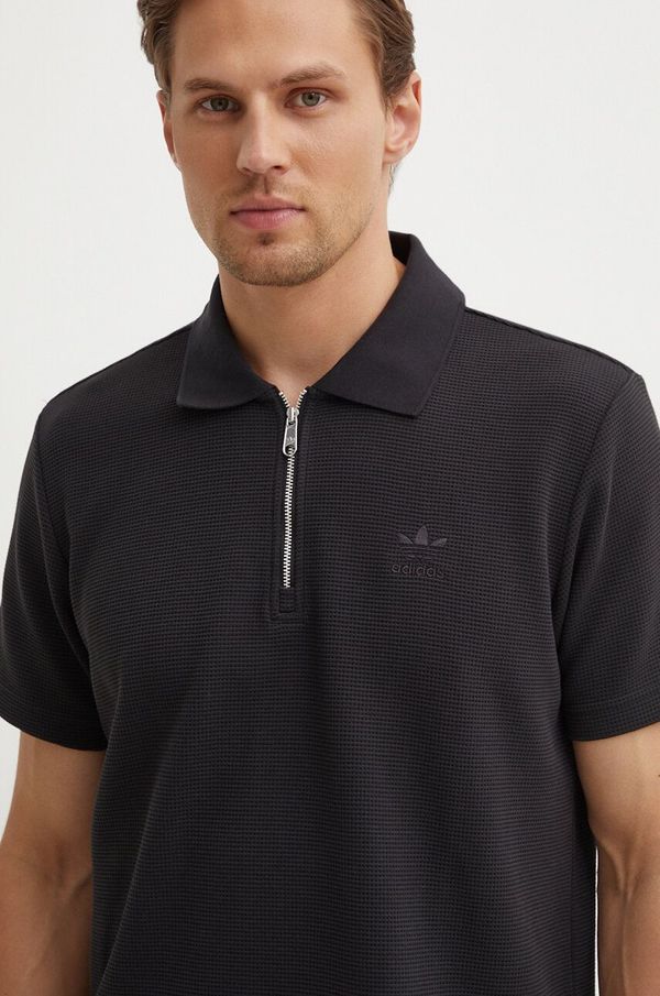 adidas Originals Polo majica adidas Originals 0 za muškarce, boja: crna, bez uzorka, IW5803