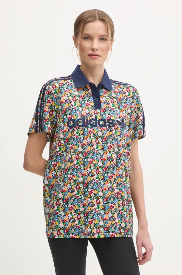 adidas Originals Polo majica adidas Originals Liberty za žene, boja: tamno plava, JC7786