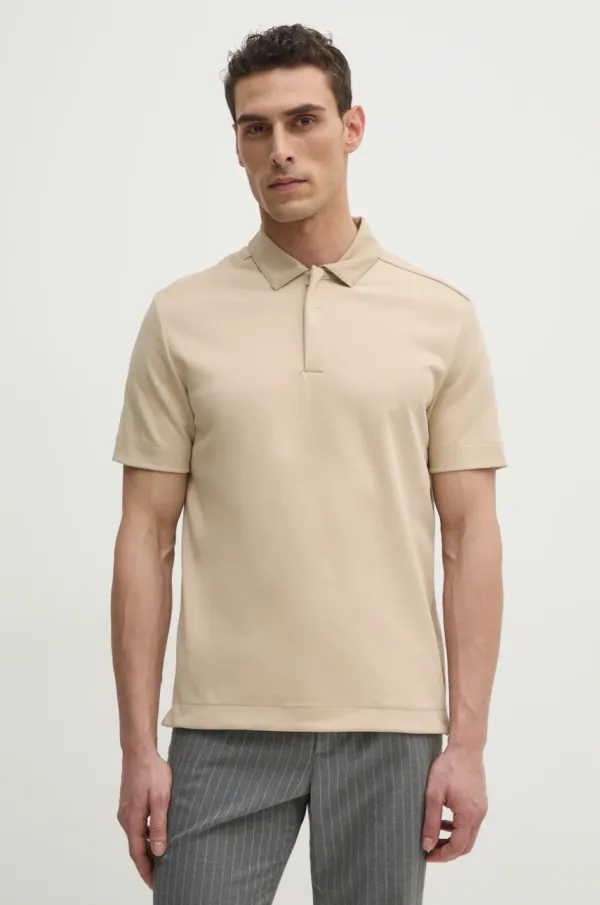 BOSS Polo majica BOSS za muškarce, boja: bež, bez uzorka, 50531509