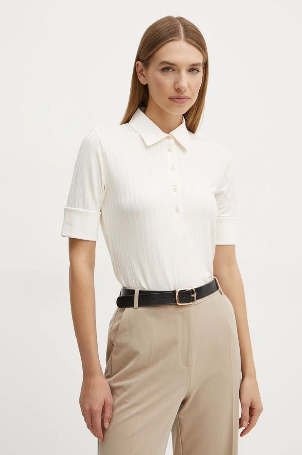 Boss Polo majica BOSS za žene, boja: bež, 50532051