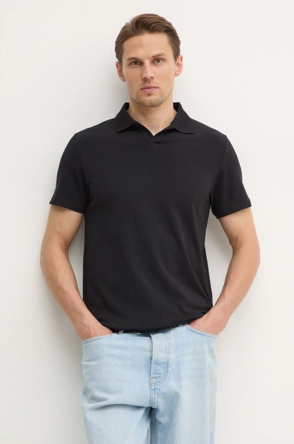 Filippa K Polo majica Filippa K za muškarce, boja: crna, bez uzorka, 28909