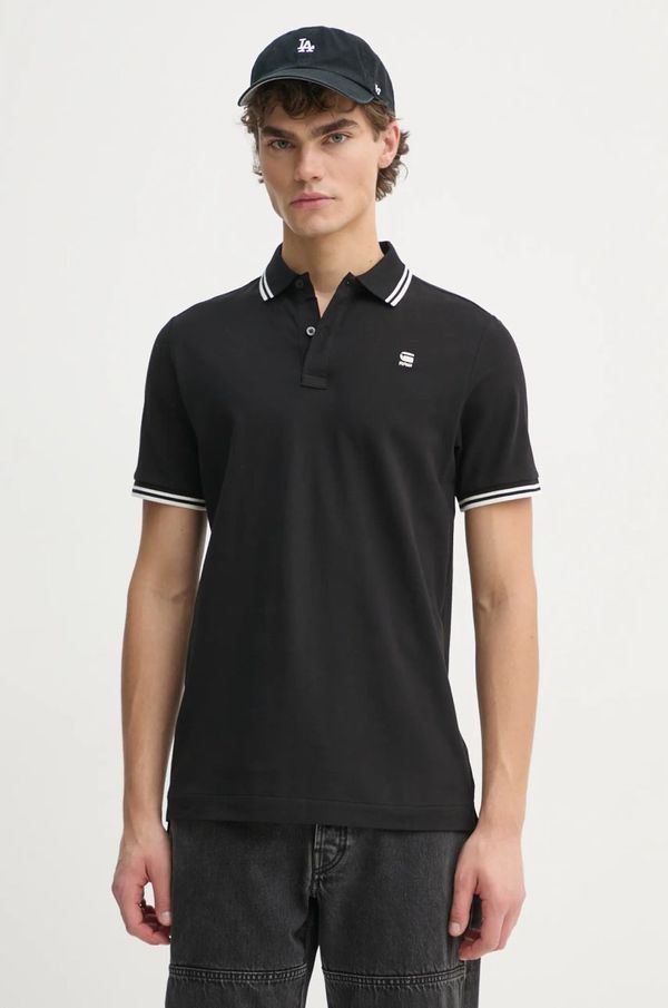 G-Star Raw Polo majica G-Star Raw za muškarce, boja: crna, bez uzorka