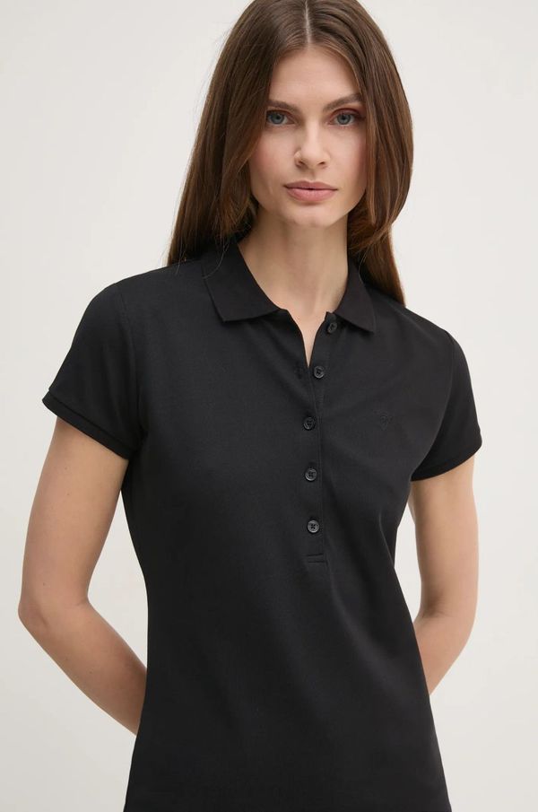 Guess Polo majica Guess LIZA za žene, boja: crna, W4GP61 KARS0