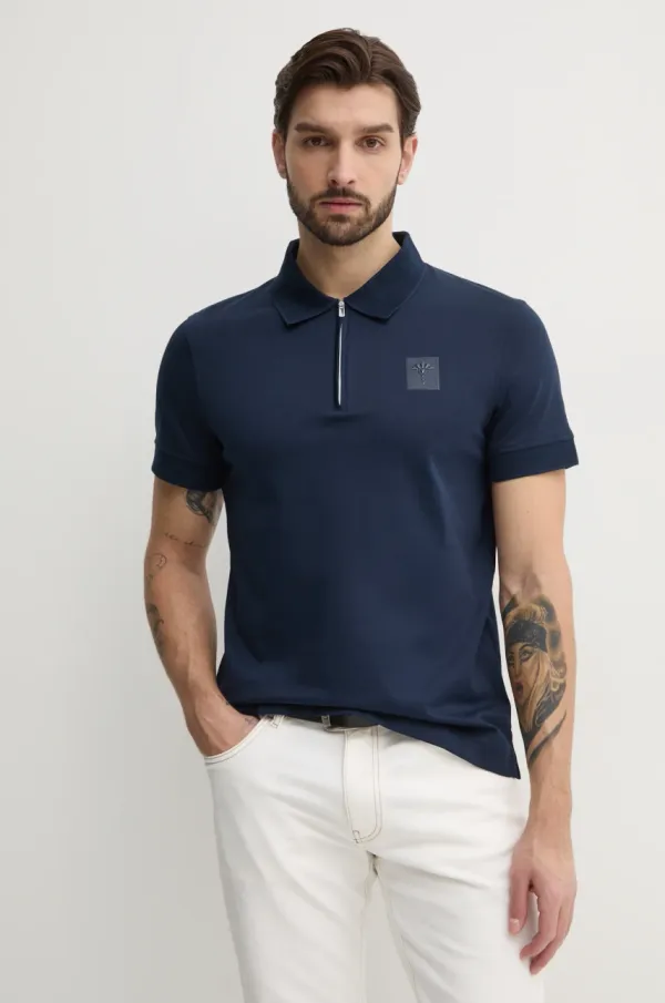 Joop! Polo majica Joop! za muškarce, boja: tamno plava, bez uzorka, 30044699
