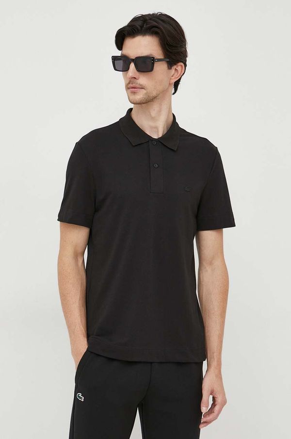 Lacoste Polo majica Lacoste za muškarce, boja: crna, bez uzorka