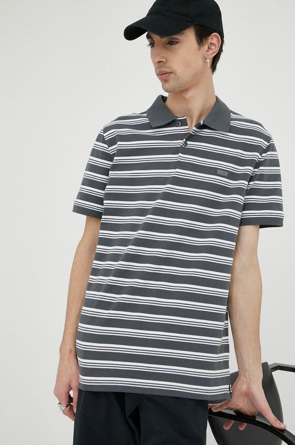 Levi's Polo majica Levi's za muškarce, boja: siva, s uzorkom