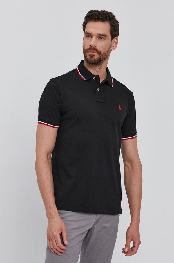 Polo Ralph Lauren Polo majica Polo Ralph Lauren za muškarce, boja: crna