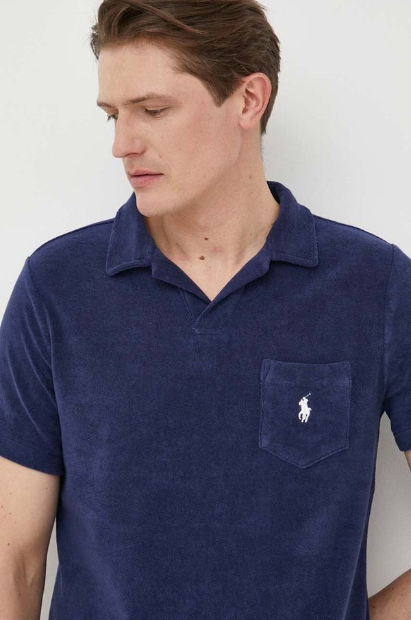 Polo Ralph Lauren Polo majica Polo Ralph Lauren za muškarce, boja: tamno plava, glatki model