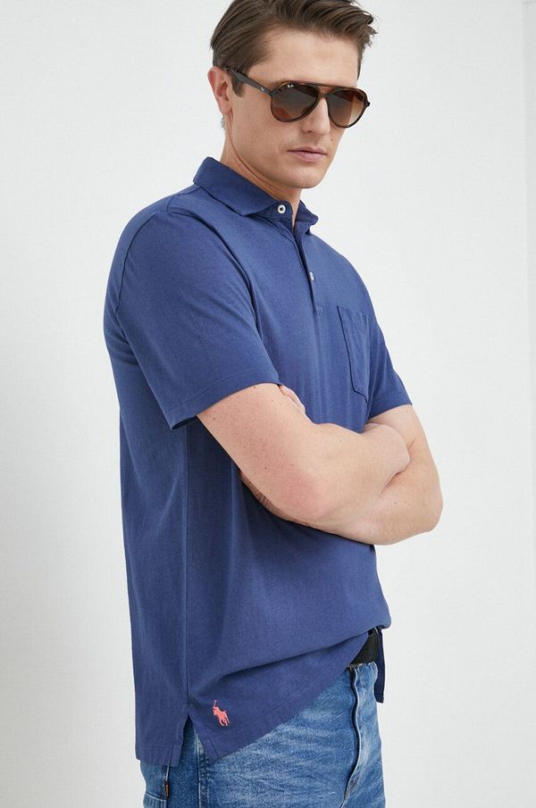 Polo Ralph Lauren Polo majica s dodatkom lana Polo Ralph Lauren boja: tamno plava, glatki model