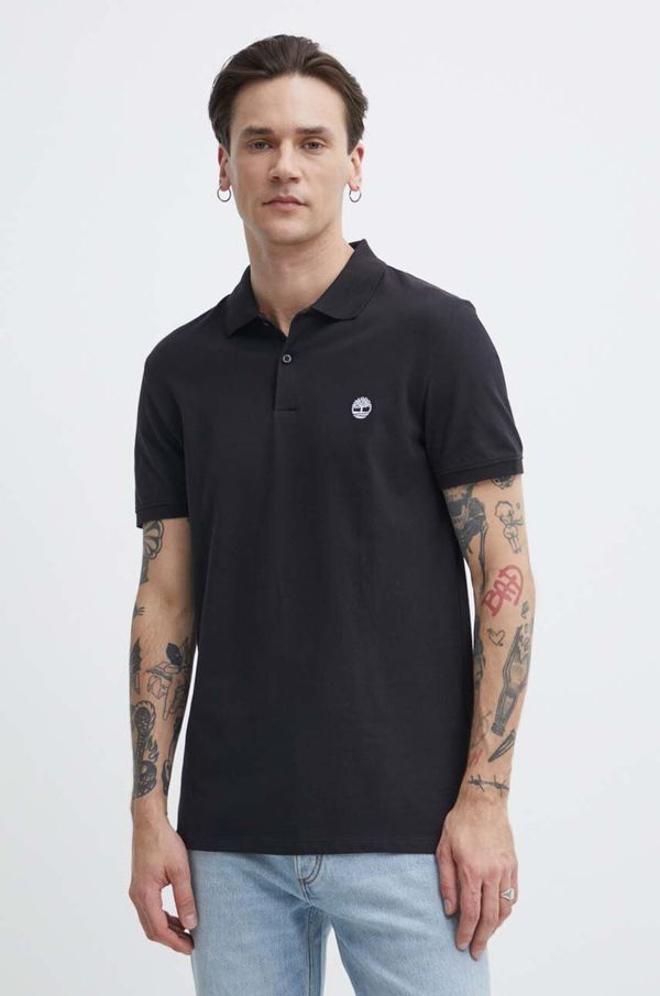 Timberland Polo majica Timberland za muškarce, boja: crna, bez uzorka, TB0A2DJE0011