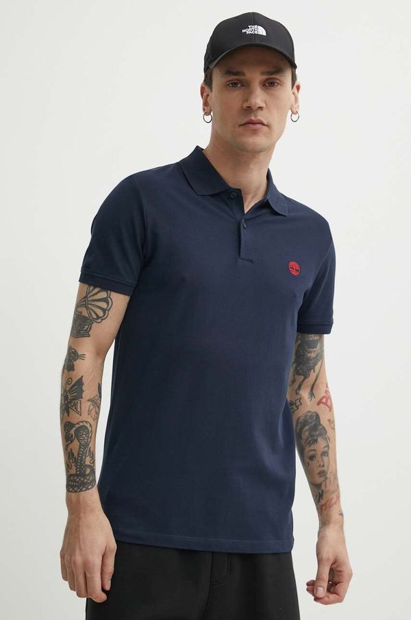 Timberland Polo majica Timberland za muškarce, boja: tamno plava, s aplikacijom, TB0A2DJE4331