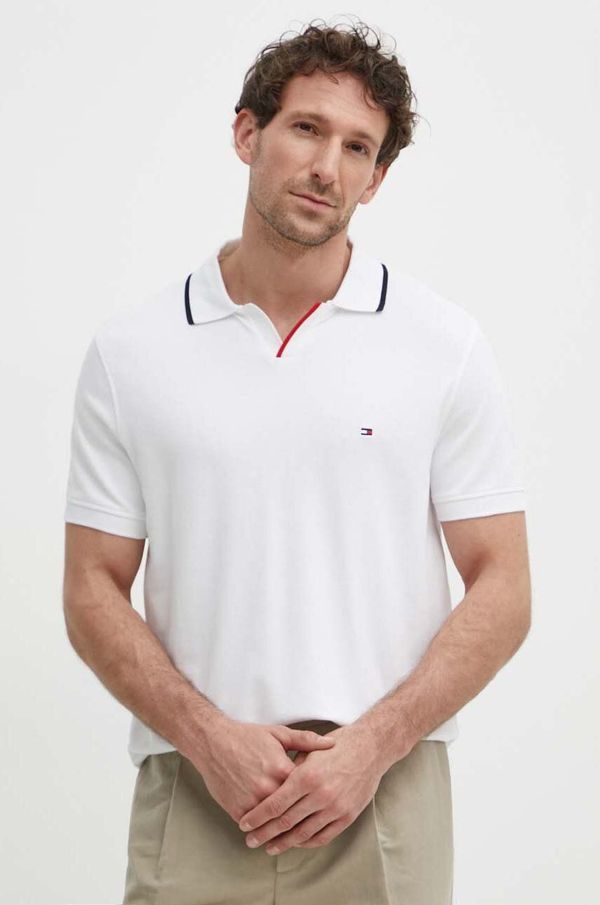 Tommy Hilfiger Polo majica Tommy Hilfiger za muškarce, boja: bijela, bez uzorka, MW0MW34772