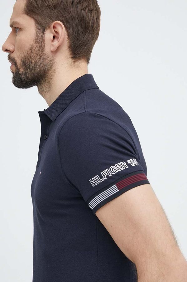 Tommy Hilfiger Polo majica Tommy Hilfiger za muškarce, boja: tamno plava, bez uzorka, MW0MW34780