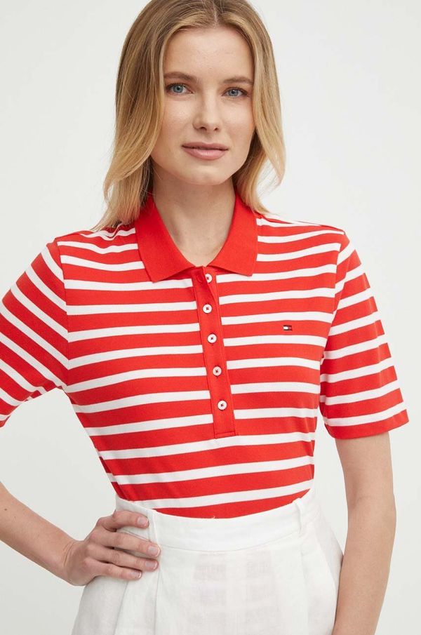 Tommy Hilfiger Polo majica Tommy Hilfiger za žene, boja: crvena, WW0WW39531