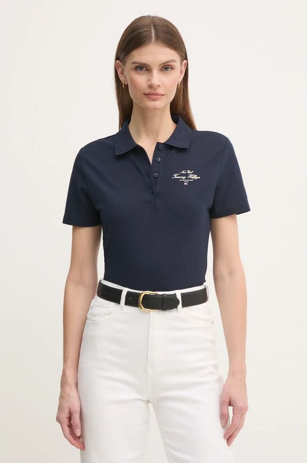 Tommy Hilfiger Polo majica Tommy Hilfiger za žene, boja: tamno plava, WW0WW43930