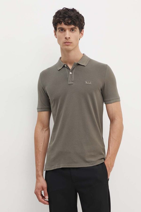 Woolrich Polo majica Woolrich za muškarce, boja: zelena, bez uzorka