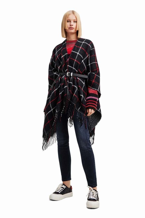 Desigual Pončo Desigual boja: crna