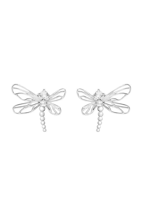 Lilou Posrebrene naušnice Lilou Dragonfly 182/22/KOL/AZU/BIC/SR