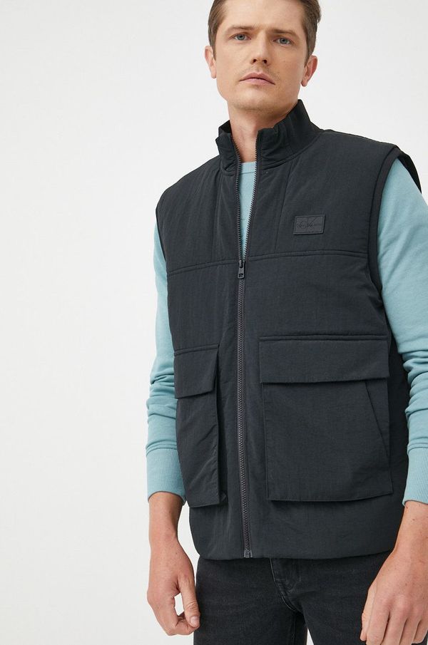 Calvin Klein Jeans Prsluk Calvin Klein Jeans za muškarce, boja: crna, za prijelazno razdoblje