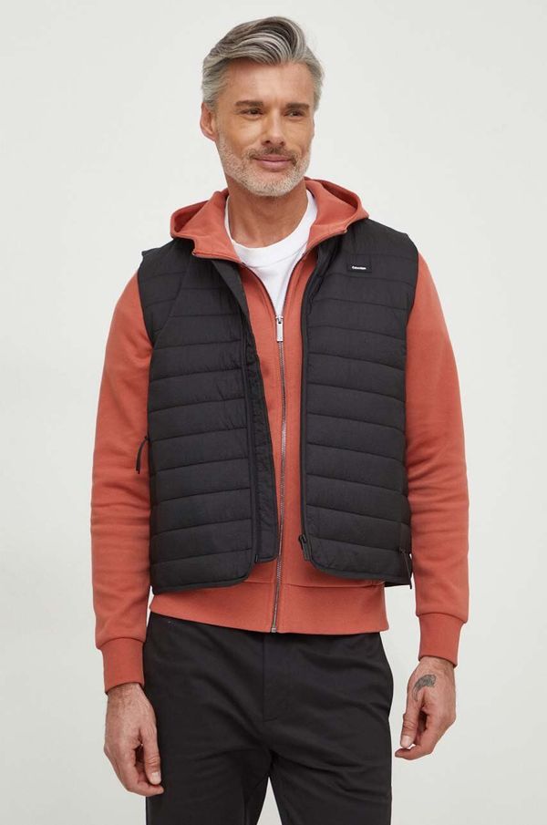 Calvin Klein Prsluk Calvin Klein za muškarce, boja: crna, za prijelazno razdoblje