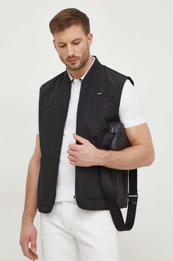Calvin Klein Prsluk Calvin Klein za muškarce, boja: crna, za prijelazno razdoblje