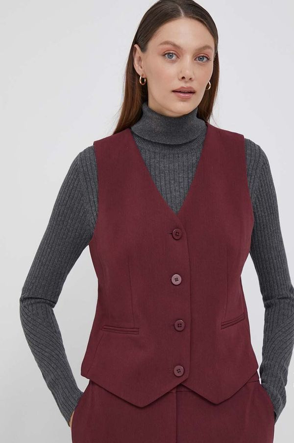 DKNY Prsluk Dkny boja: bordo, jednoredno zakopčavanje