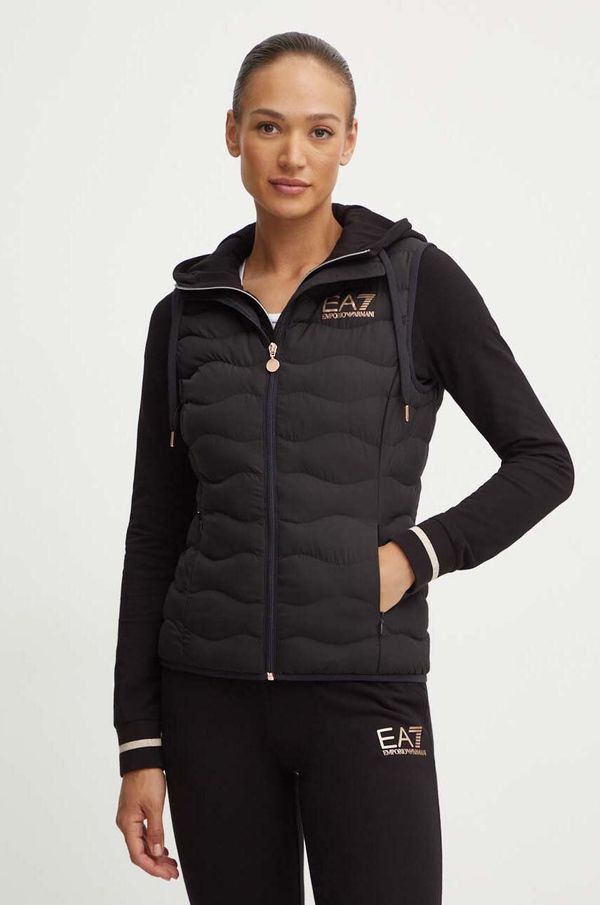 EA7 Emporio Armani Prsluk EA7 Emporio Armani za žene, boja: crna, za prijelazno razdoblje, TNF8Z.8NTQ08