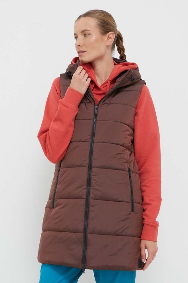 Jack Wolfskin Prsluk Jack Wolfskin za žene, boja: smeđa, za prijelazno razdoblje