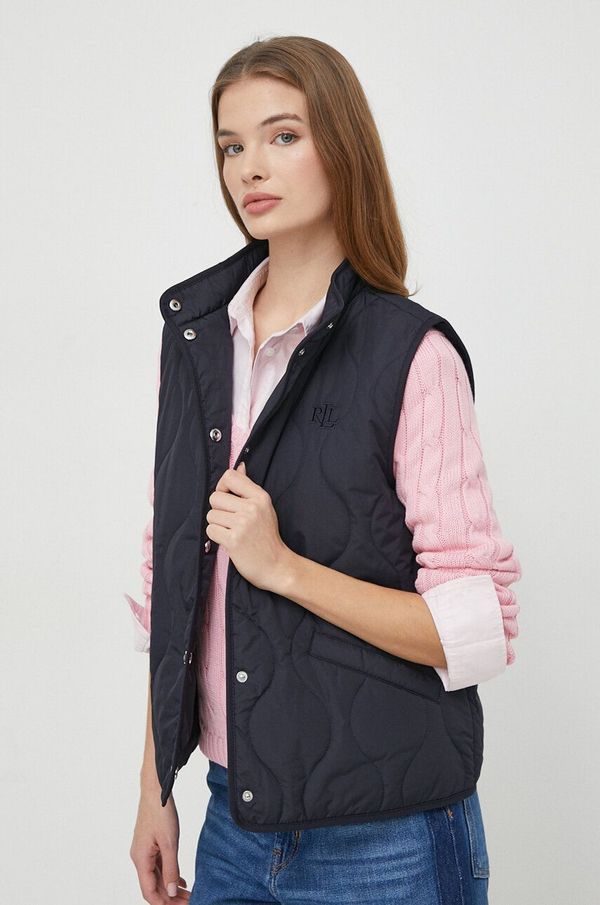 Lauren Ralph Lauren Prsluk Lauren Ralph Lauren za žene, boja: tamno plava, za prijelazno razdoblje, 297936862