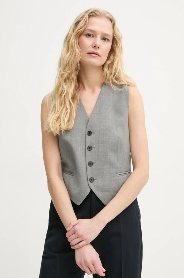 Filippa K Prsluk s primjesom vune Filippa K boja: siva, jednoredno zakopčavanje, 31567