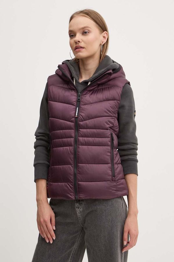 Superdry Prsluk Superdry za žene, boja: ljubičasta, za prijelazno razdoblje, W5011715A-C4J