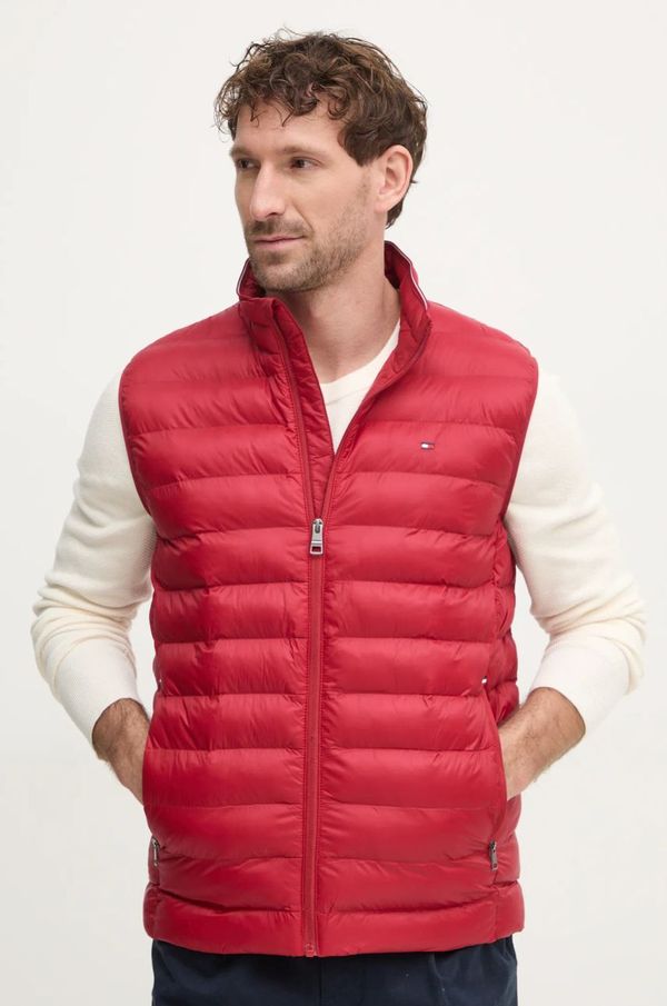 Tommy Hilfiger Prsluk Tommy Hilfiger za muškarce, boja: bordo, za prijelazno razdoblje, MW0MW37677