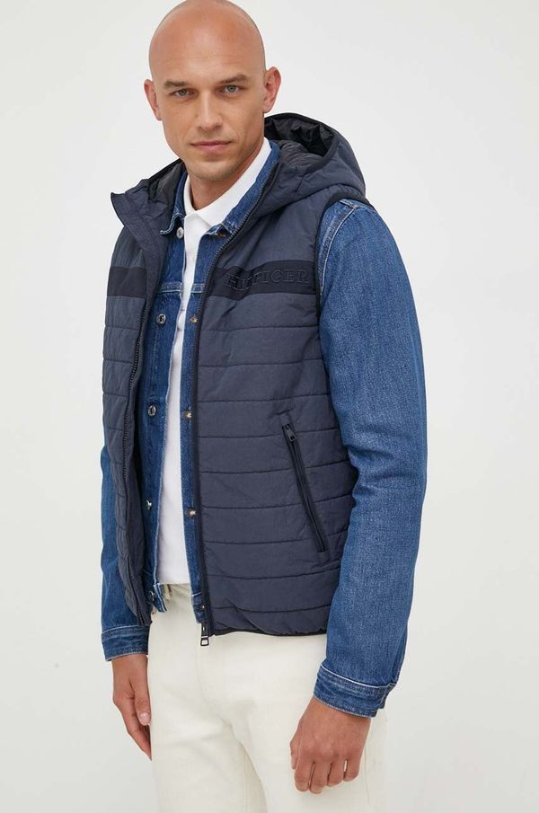 Tommy Hilfiger Prsluk Tommy Hilfiger za muškarce, boja: tamno plava, za prijelazno razdoblje