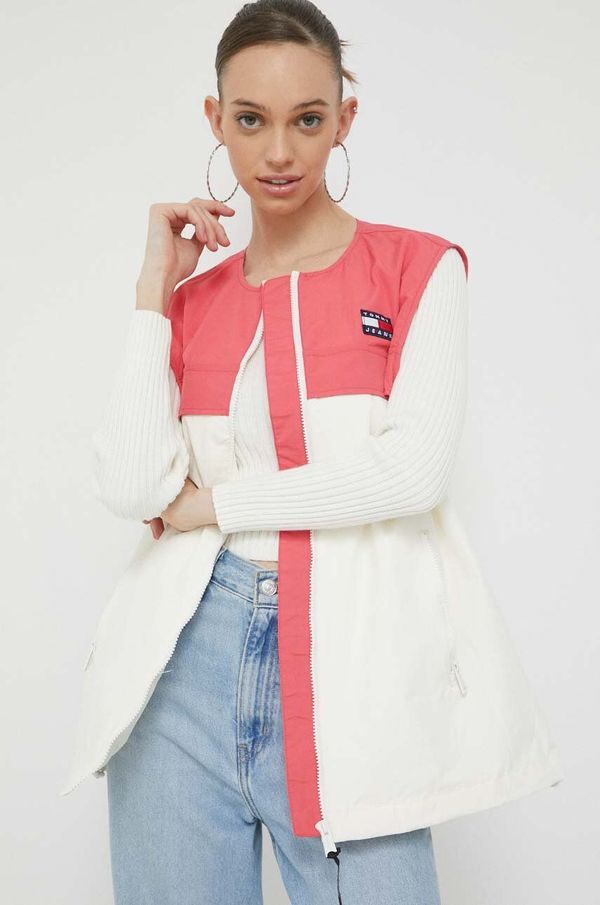 Tommy Jeans Prsluk Tommy Jeans za žene, boja: ružičasta, za prijelazno razdoblje