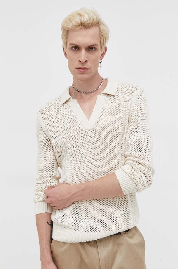 Abercrombie & Fitch Pulover Abercrombie & Fitch za muškarce, boja: bež, lagani