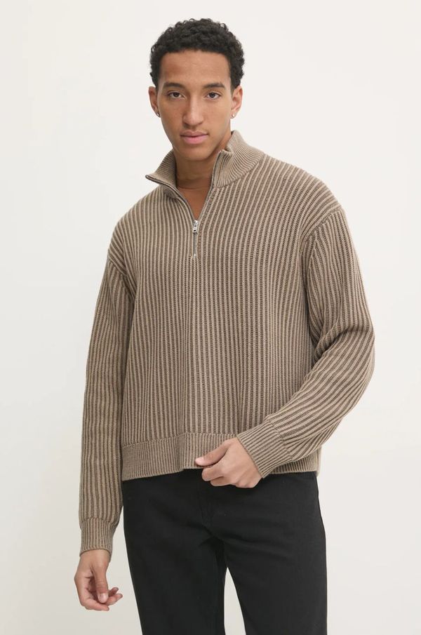 Abercrombie & Fitch Pulover Abercrombie & Fitch za muškarce, boja: bež, topli, KI120-4181