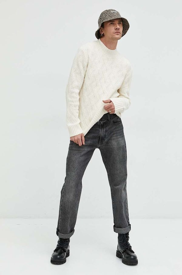 Abercrombie & Fitch Pulover Abercrombie & Fitch za muškarce, boja: bijela