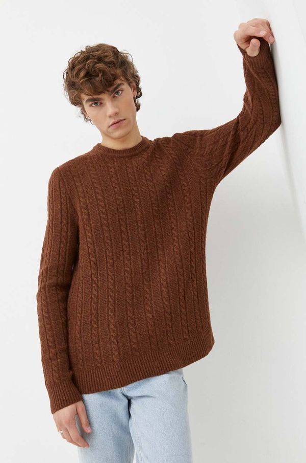 Abercrombie & Fitch Pulover Abercrombie & Fitch za muškarce, boja: smeđa, topli